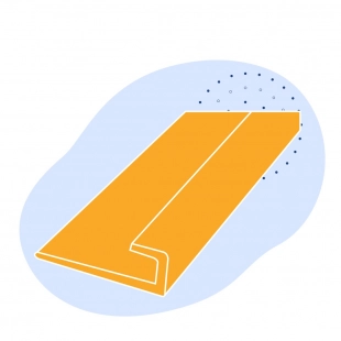 L-образный профиль стальной 70х70х7 мм 08пс ГОСТ 8509-93