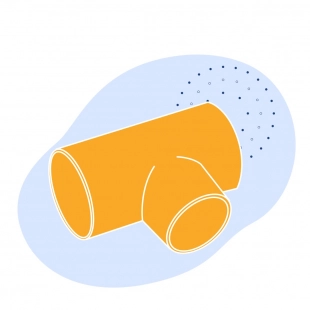 Тройник медный с направленным отводом 15 мм М2р ГОСТ 32590-2013