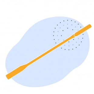 Шпатель металлический плоский желобоватый 180х9 мм