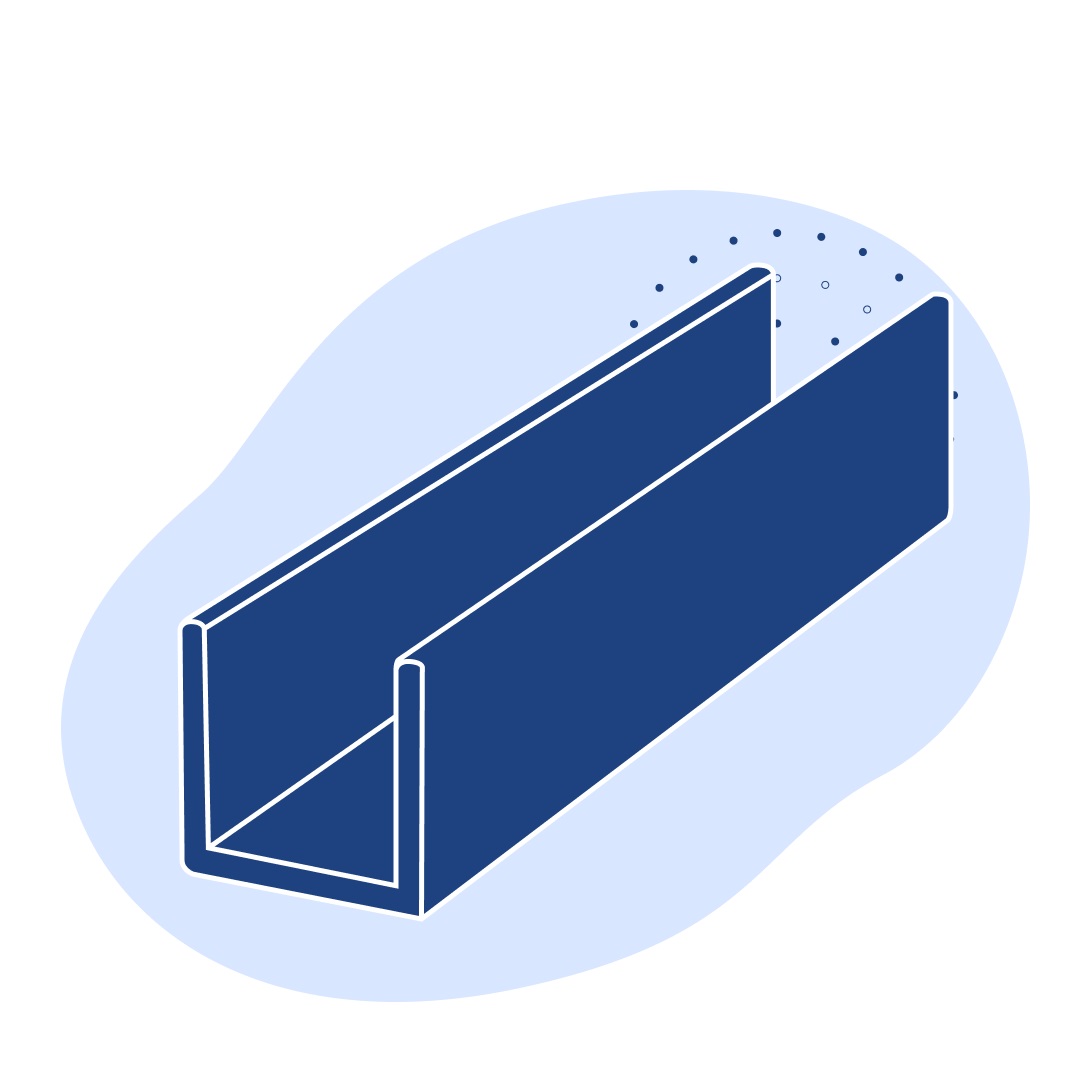 Алюминиевый швеллер 20x35x2x6000 мм В95 ГОСТ 8617-2018